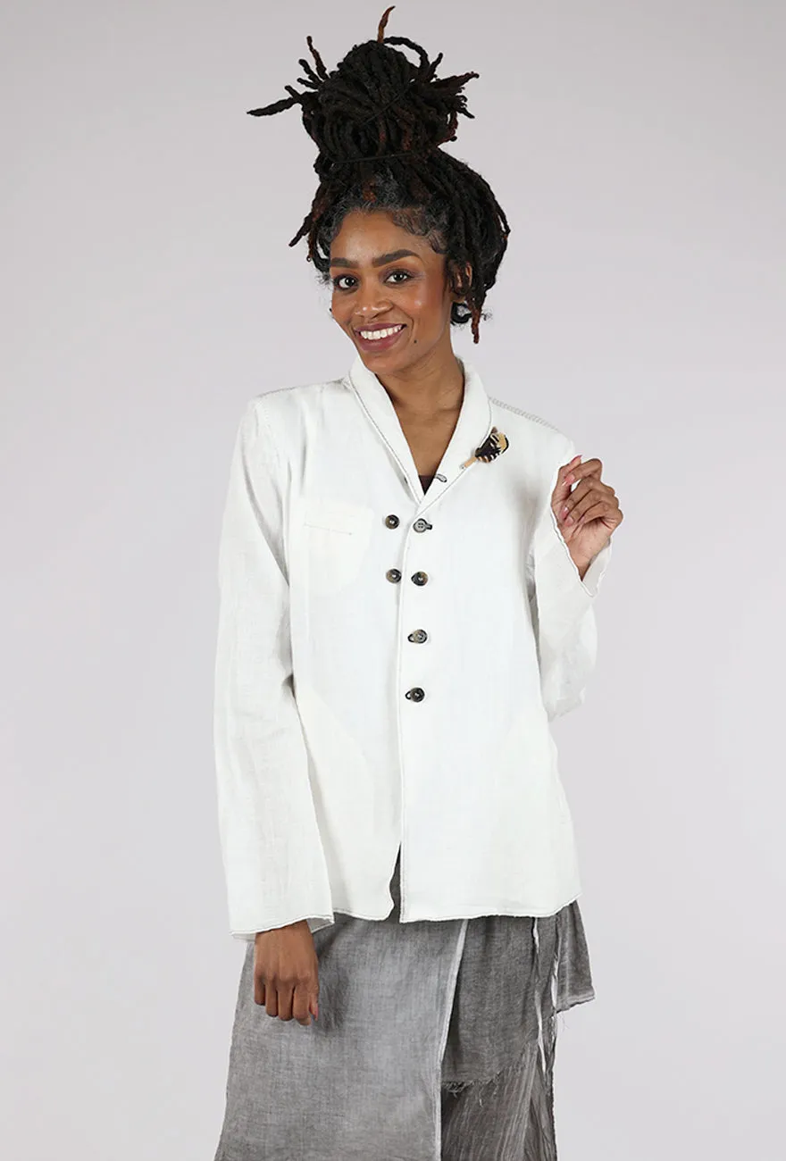 Linen Lonnie Jacket, White Stripe Look Urban Wear
