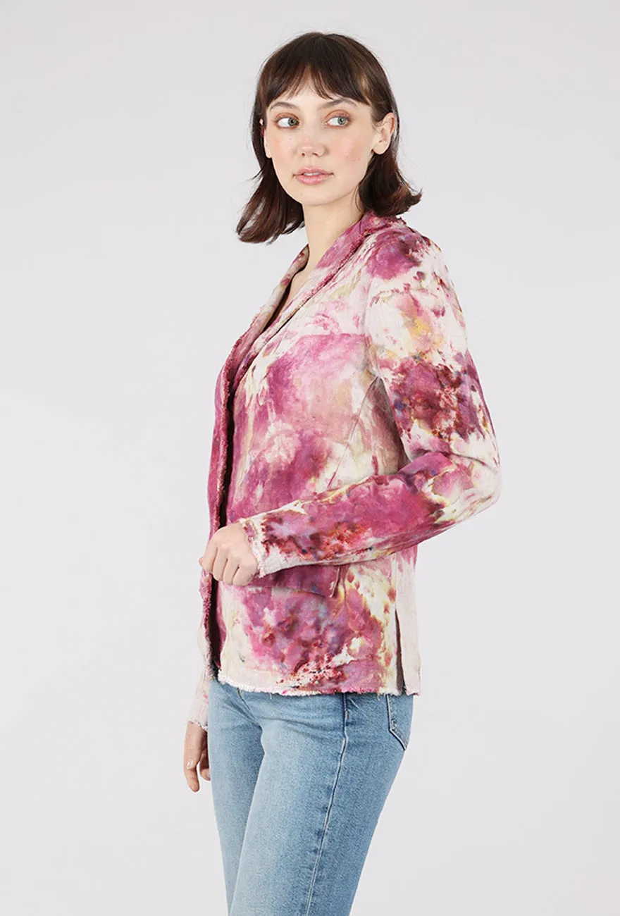 Linen Slim Jacket, Rose/Oat Soft Chic