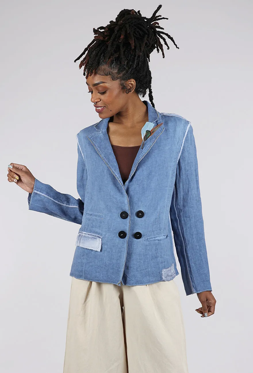 Lonnie Linen Jacket, Blue Core Fit Layer