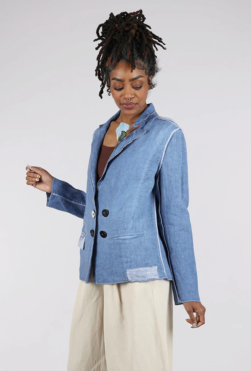 Lonnie Linen Jacket, Blue Core Fit Layer