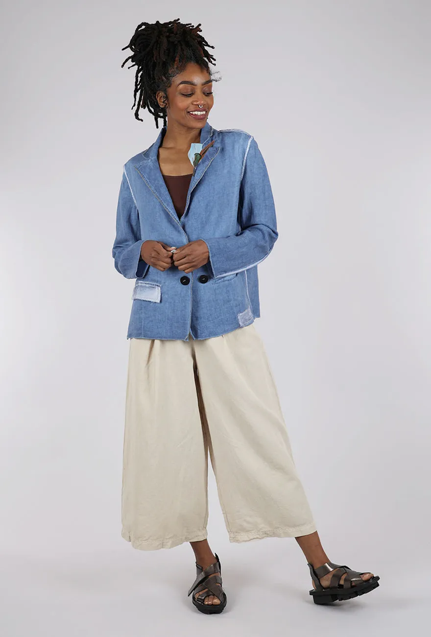 Lonnie Linen Jacket, Blue Core Fit Layer