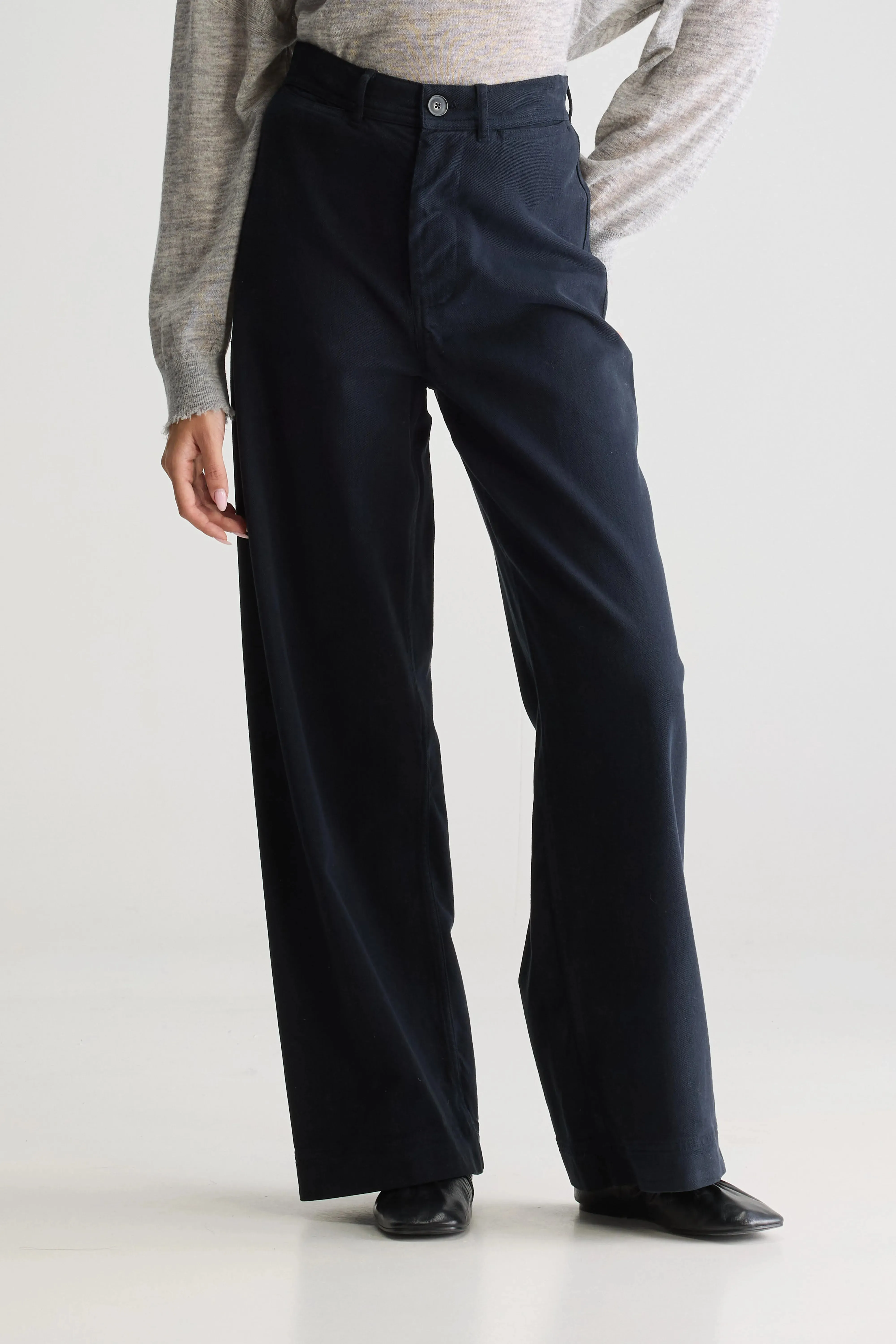 Lottie wide trousers (252 / W / NAVY) Timeless Appeal
