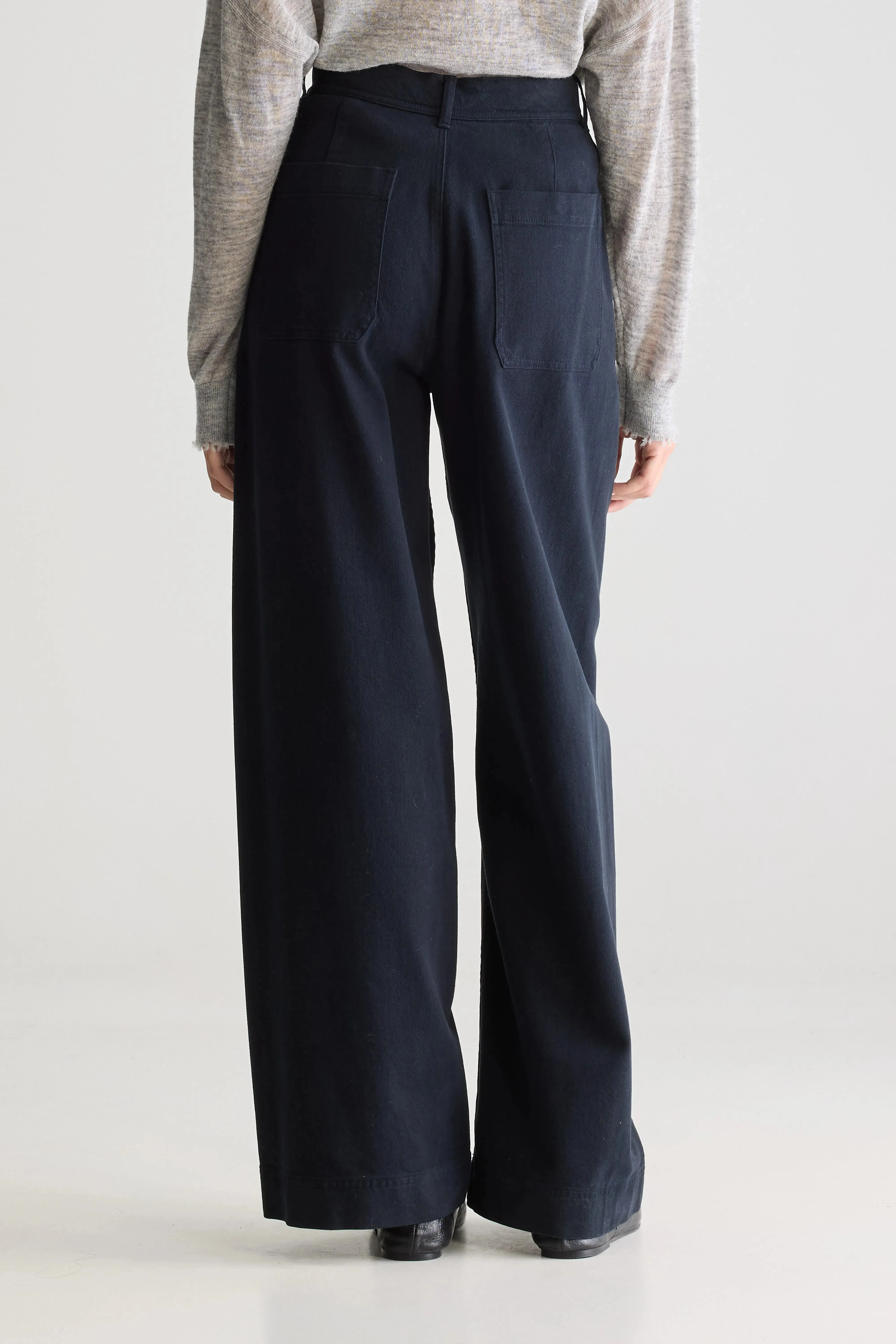 Lottie wide trousers (252 / W / NAVY) Timeless Appeal