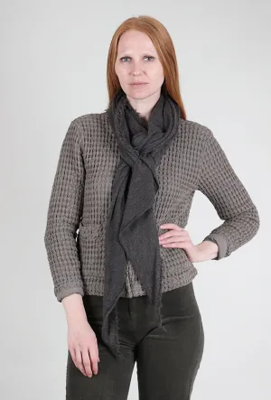 Luxe Layer Love Cashmere Scarf, Black Coffee