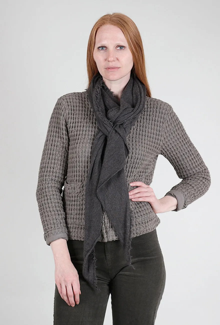 Love Cashmere Scarf, Brown Top x Charcoal Versatile Trend Effortless Style