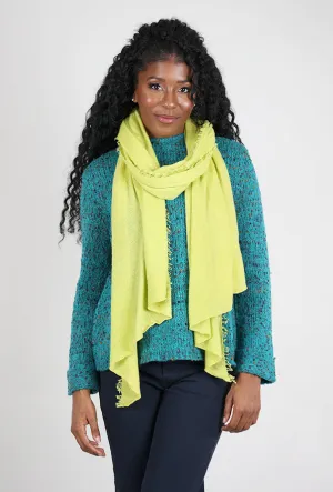 Soft Texture Texture Focus Love Cashmere Scarf, Lime