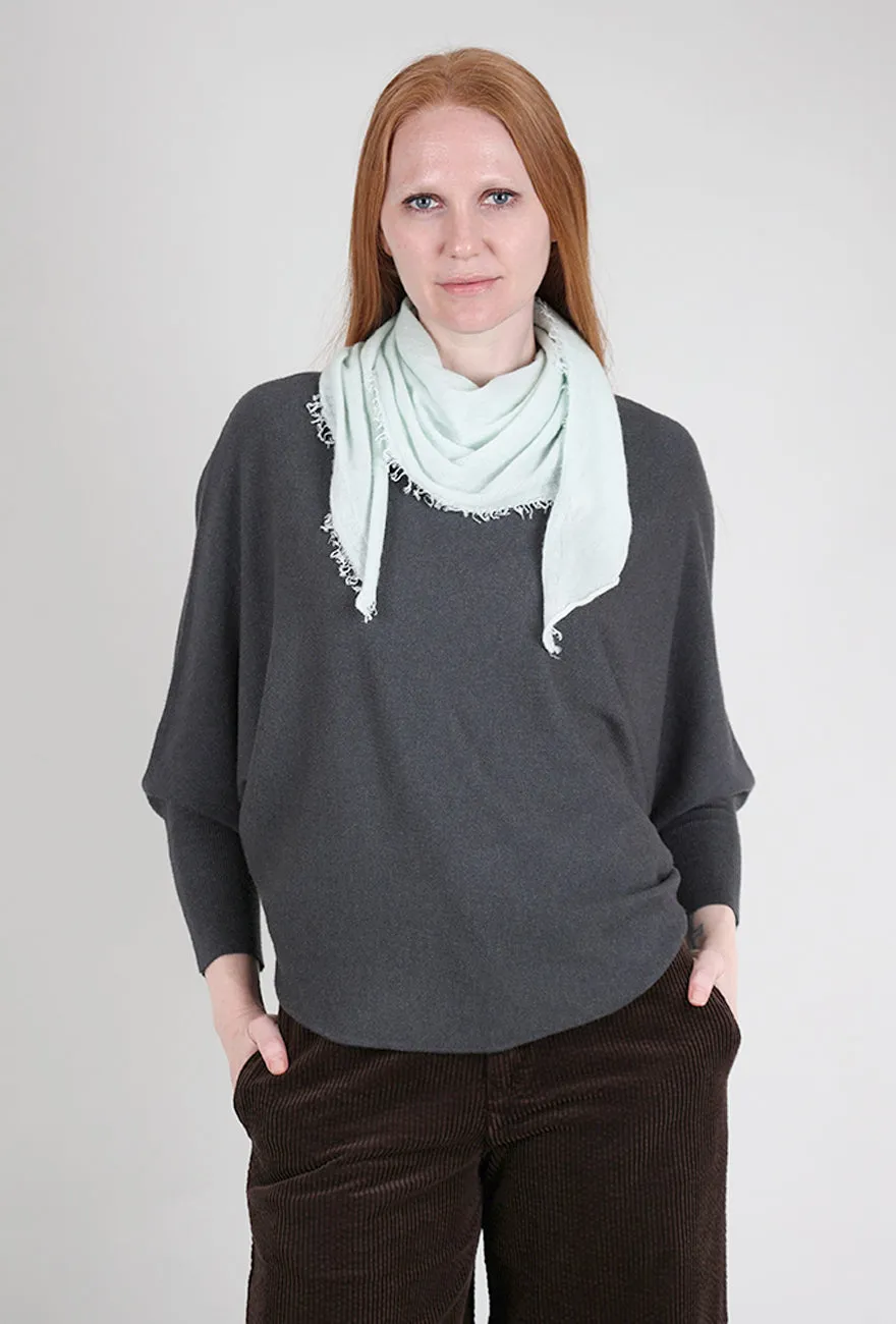 Love Mini Cashmere Scarf, Cloud Cozy wool sweater Heavy-knit pullover