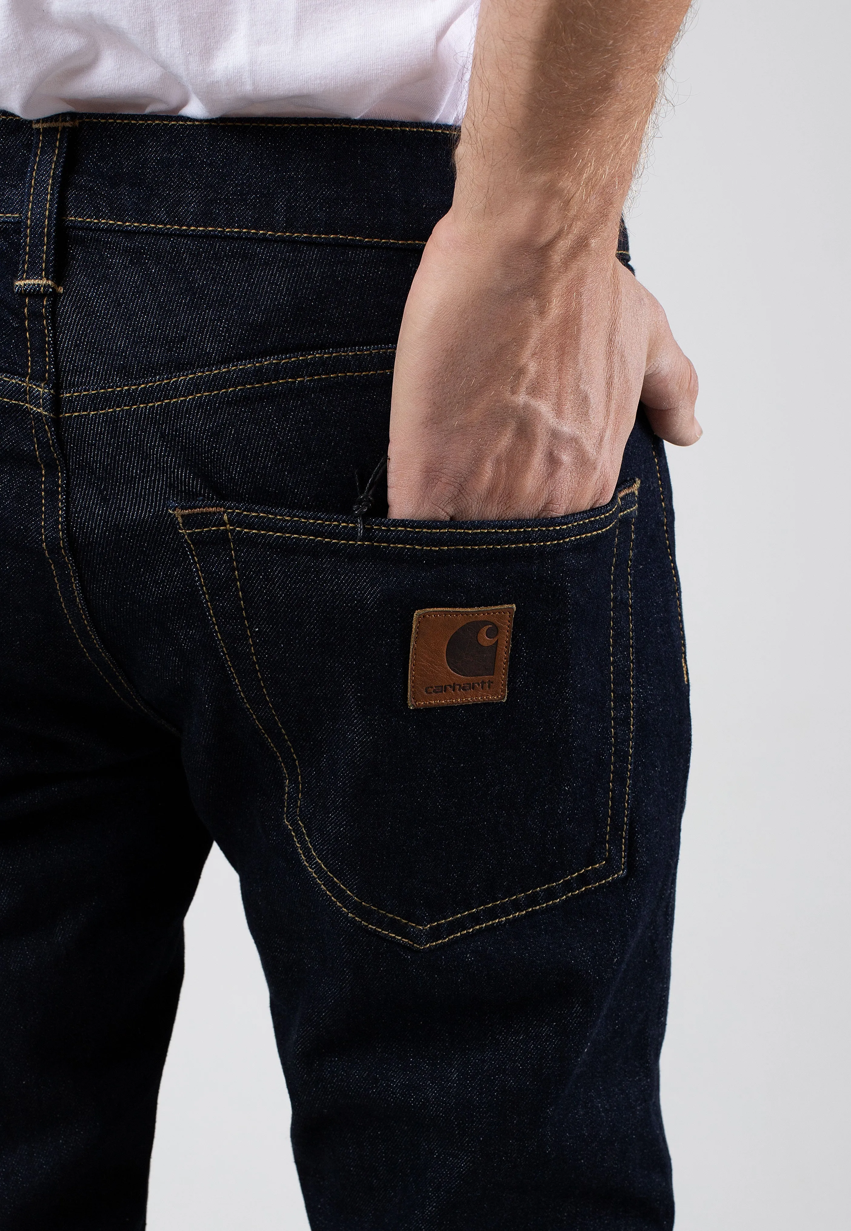 Low Rise Carhartt WIP - Klondike Rinsed Blue - Jeans