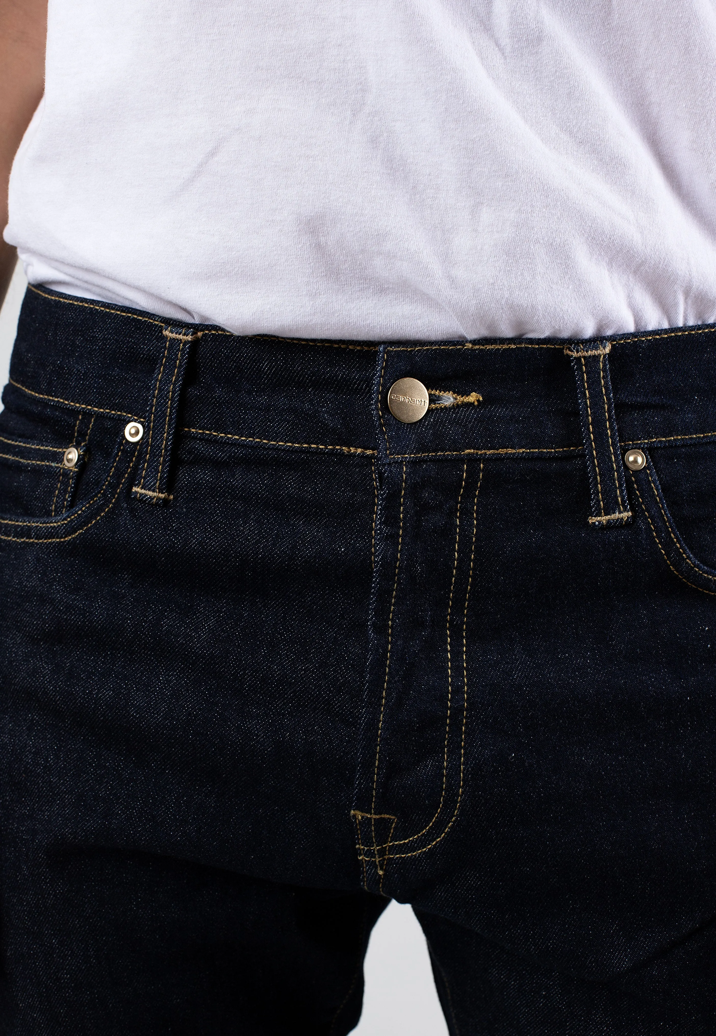 Low Rise Carhartt WIP - Klondike Rinsed Blue - Jeans