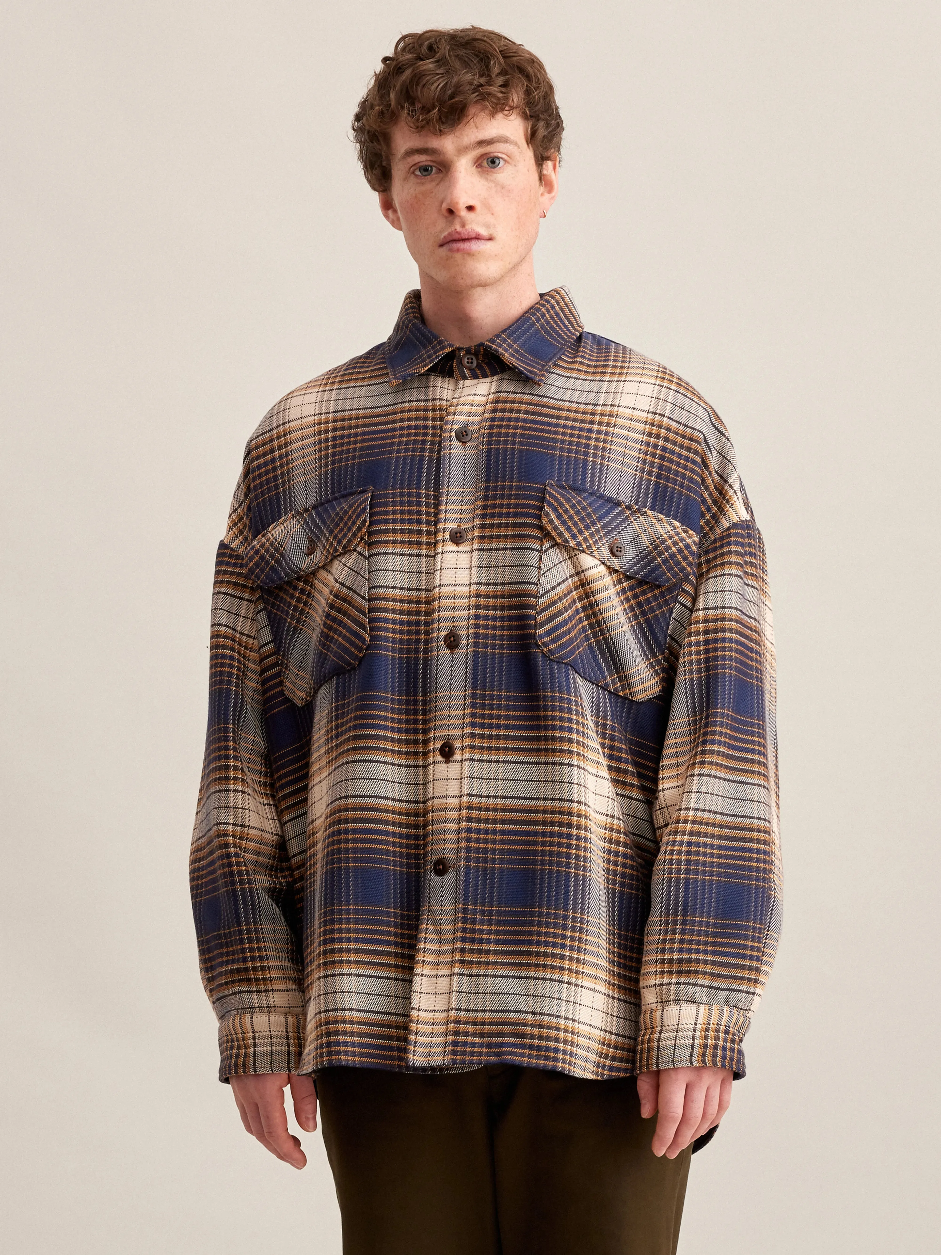 Lowe Overshirt (232 / M / CHECK B) Move Easy