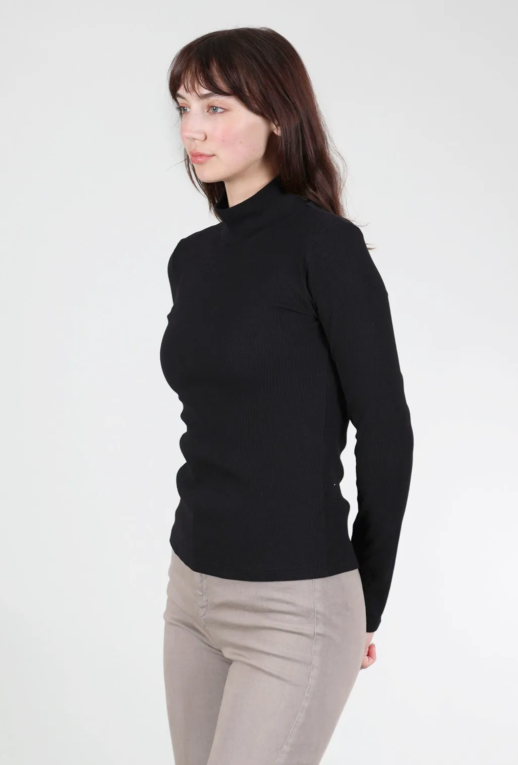L/S Mockneck, Black Cozy Vibes