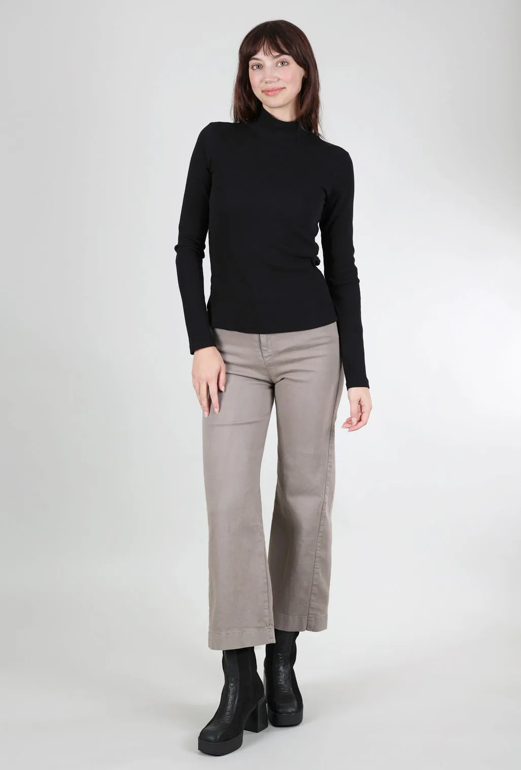 L/S Mockneck, Black Cozy Vibes