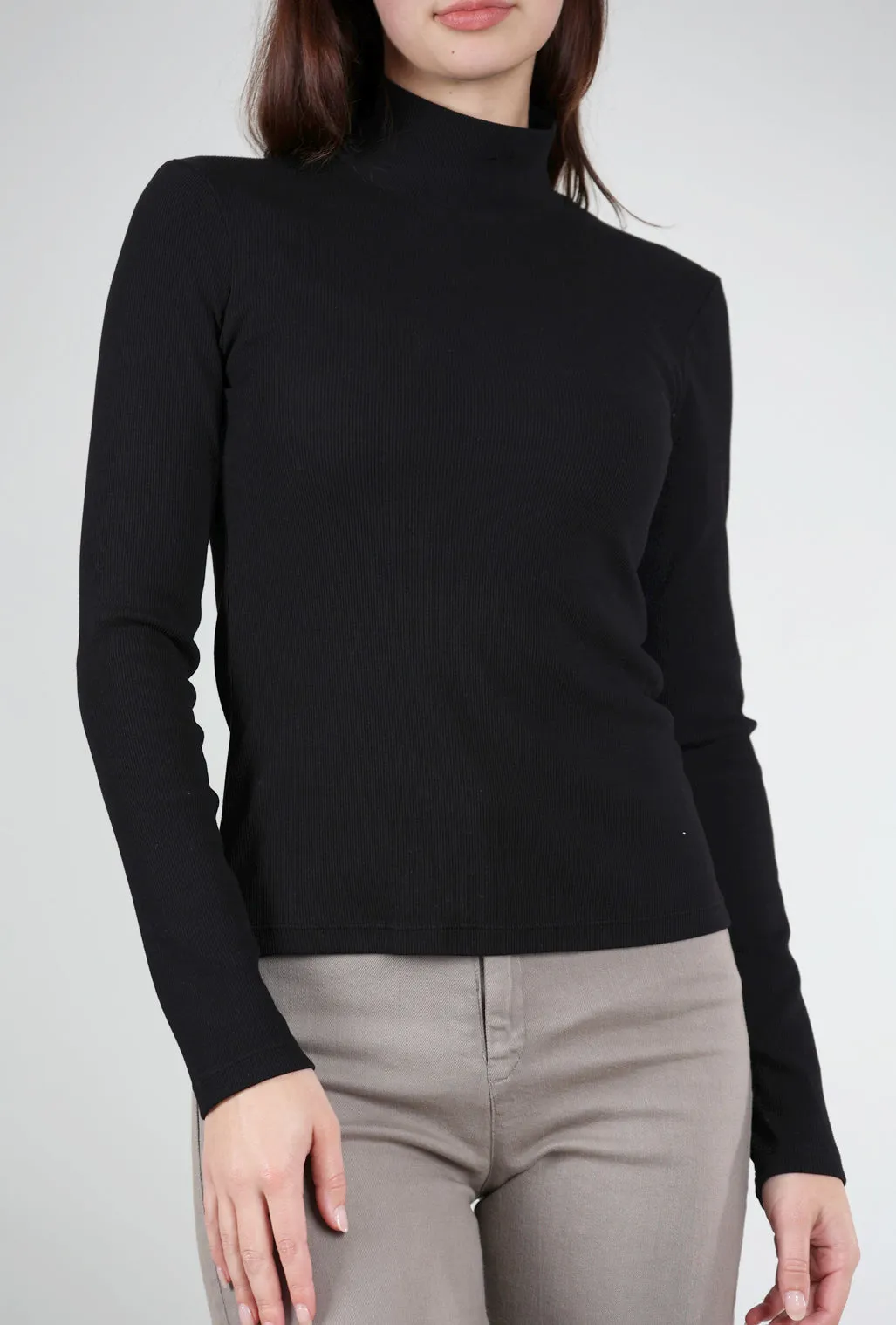 L/S Mockneck, Black Cozy Vibes