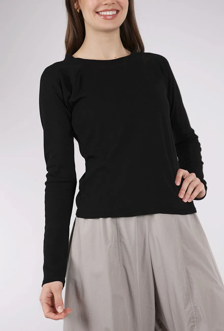 L/S Slim Crew Tee, Black Quirky - eccentric