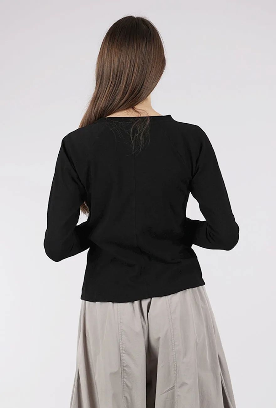 L/S Slim Crew Tee, Black Quirky - eccentric