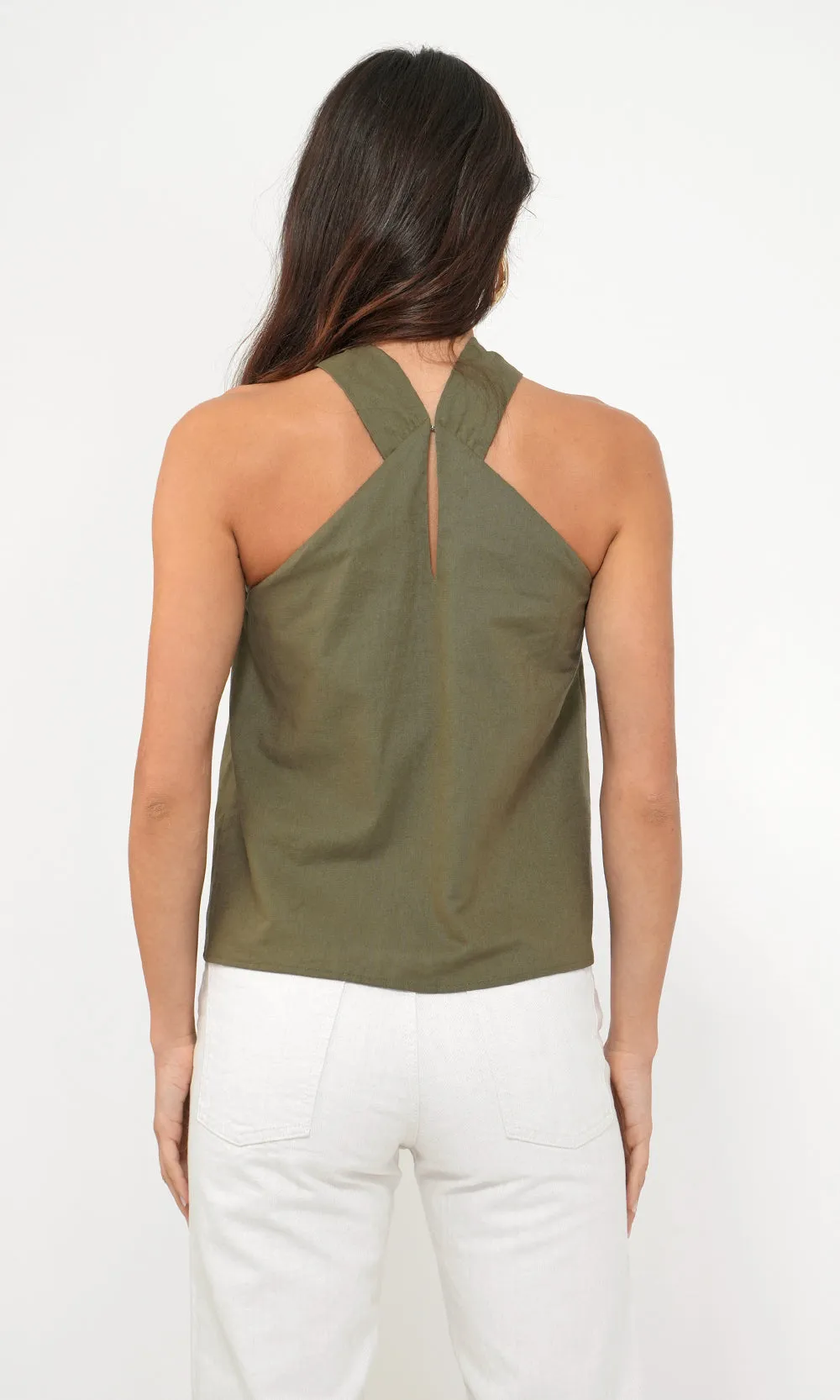 Lucinda Linen Halter Top Spring Layers