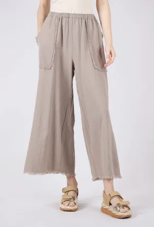 Lucky Pant, Taupe Decorative stitching Weekend Ready