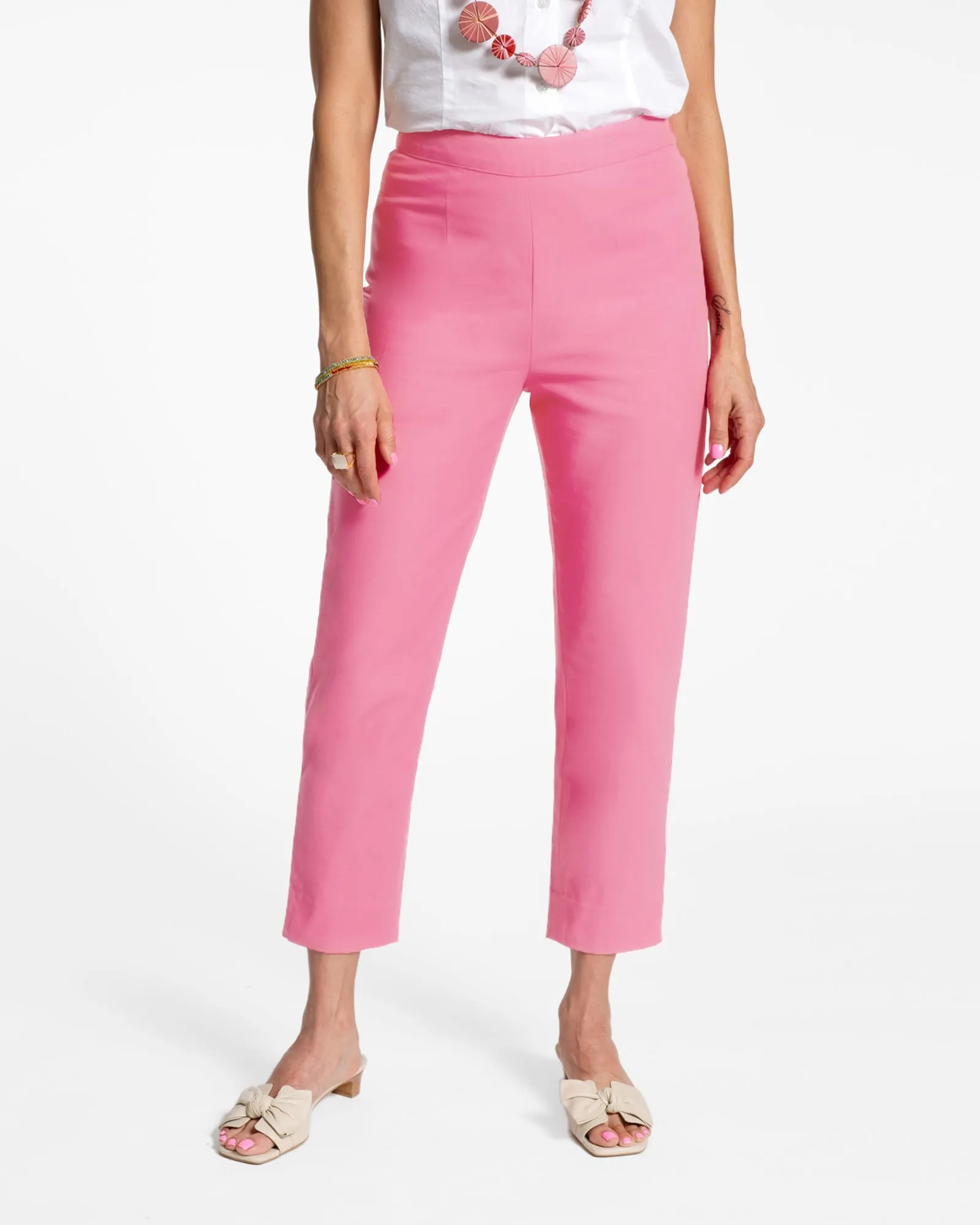 Freedom Move Lucy Cigarette Pant - Cotton Stretch Pink