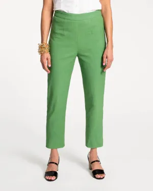 Comfy Stretch Walk Friendly Lucy Cigarette Pant - Green