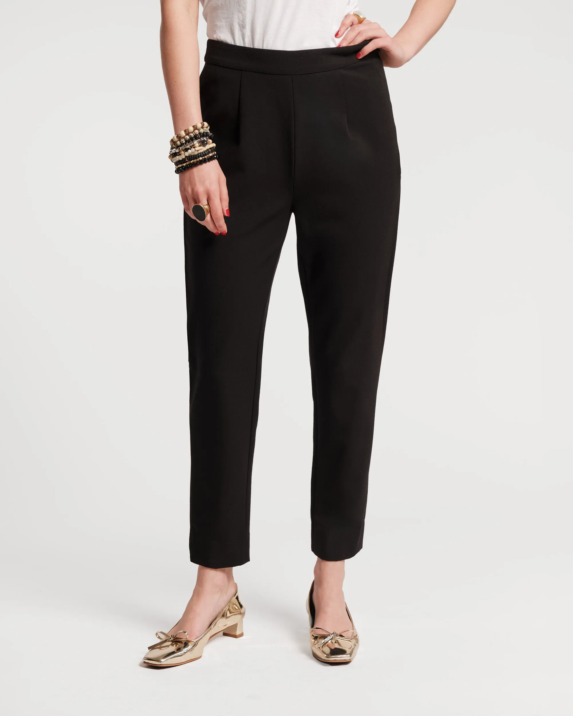 Lucy Japanese Cigarette Pant - Stretch Black Streetwear vibe Versatile Design