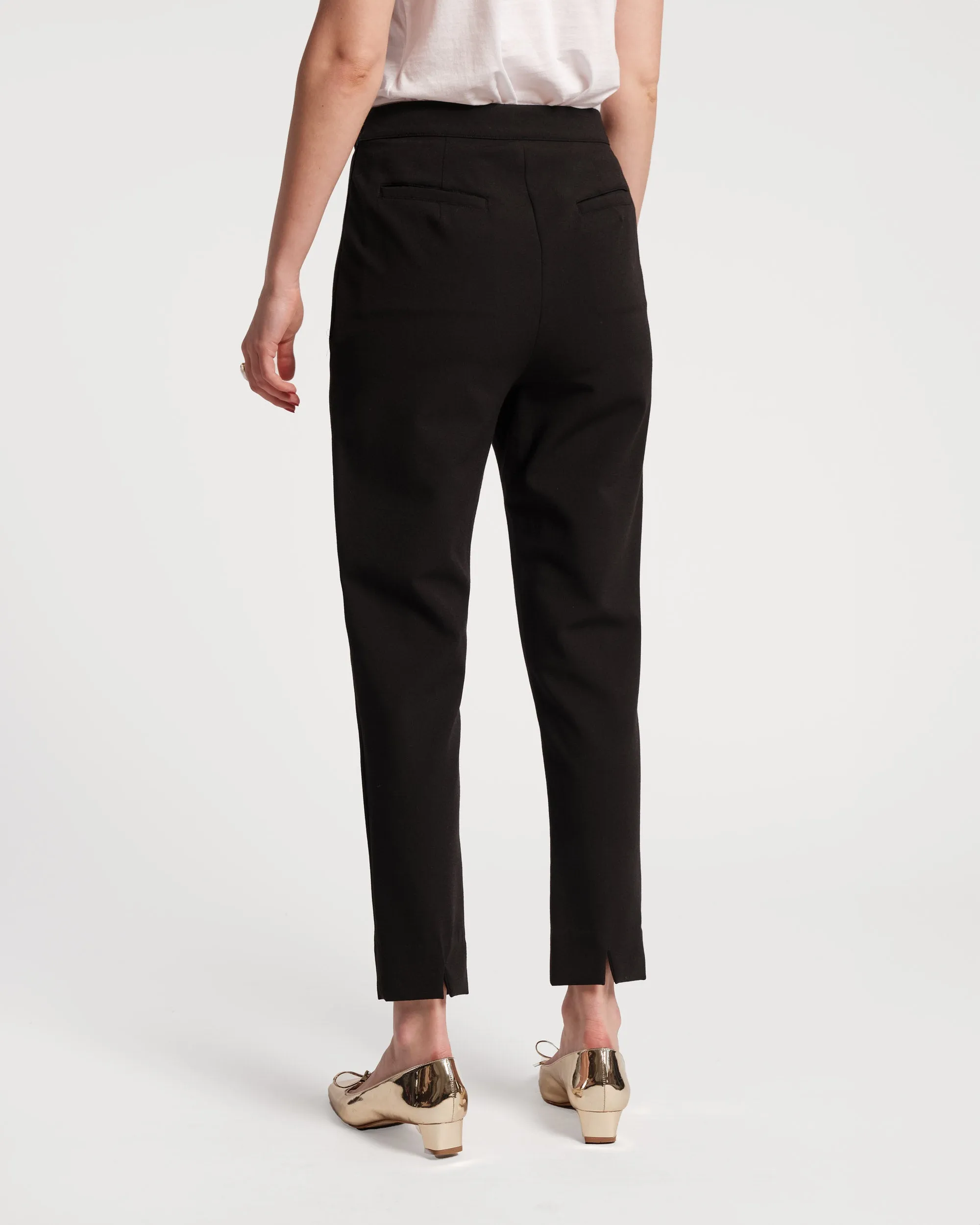 Lucy Japanese Cigarette Pant - Stretch Black Breathable Material