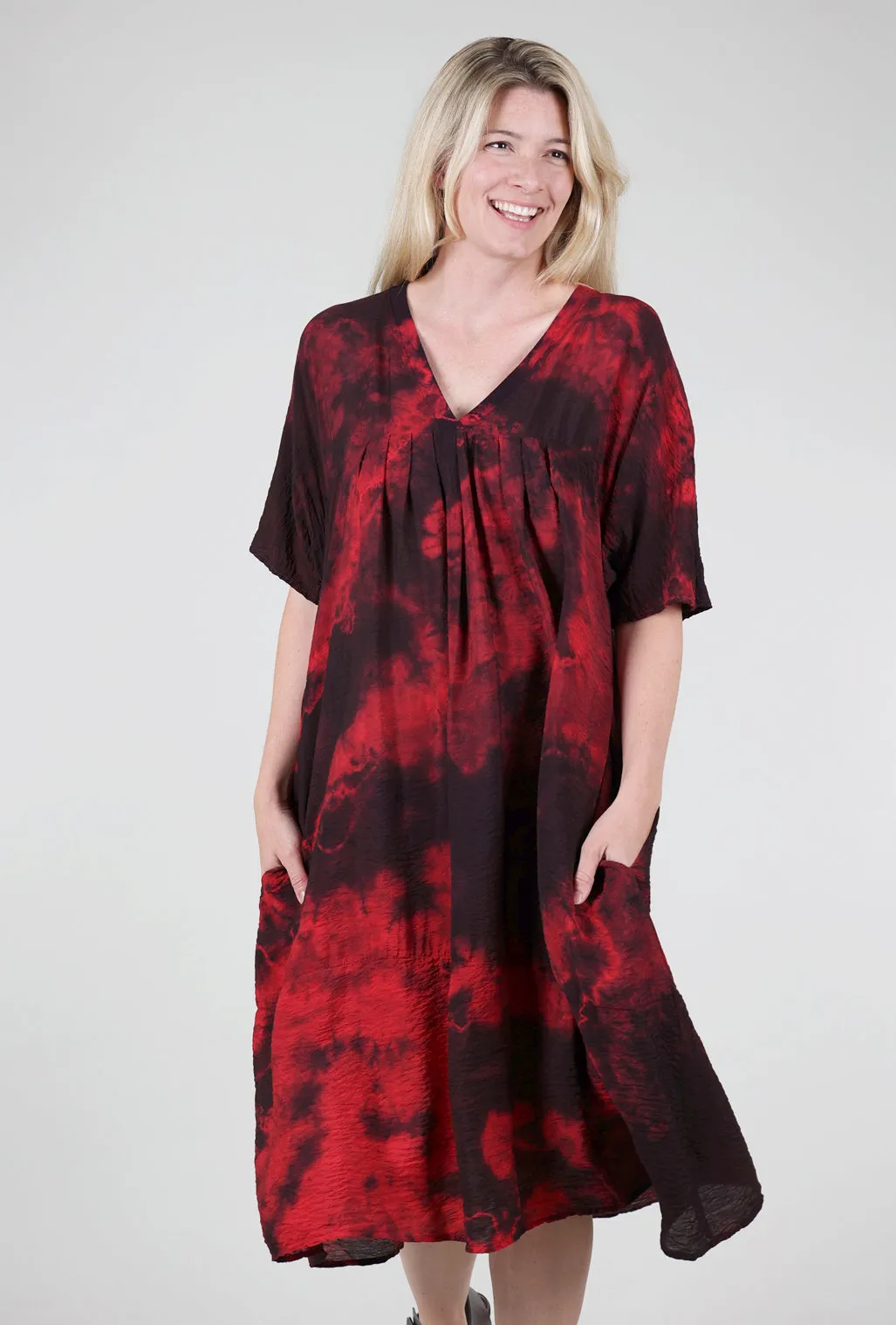luxe feel Parachute Zen Dress, Marble/Red