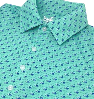 Workout Friendly Office Appropriate Fairway Fliers: Upcycled Club Polo - Mint