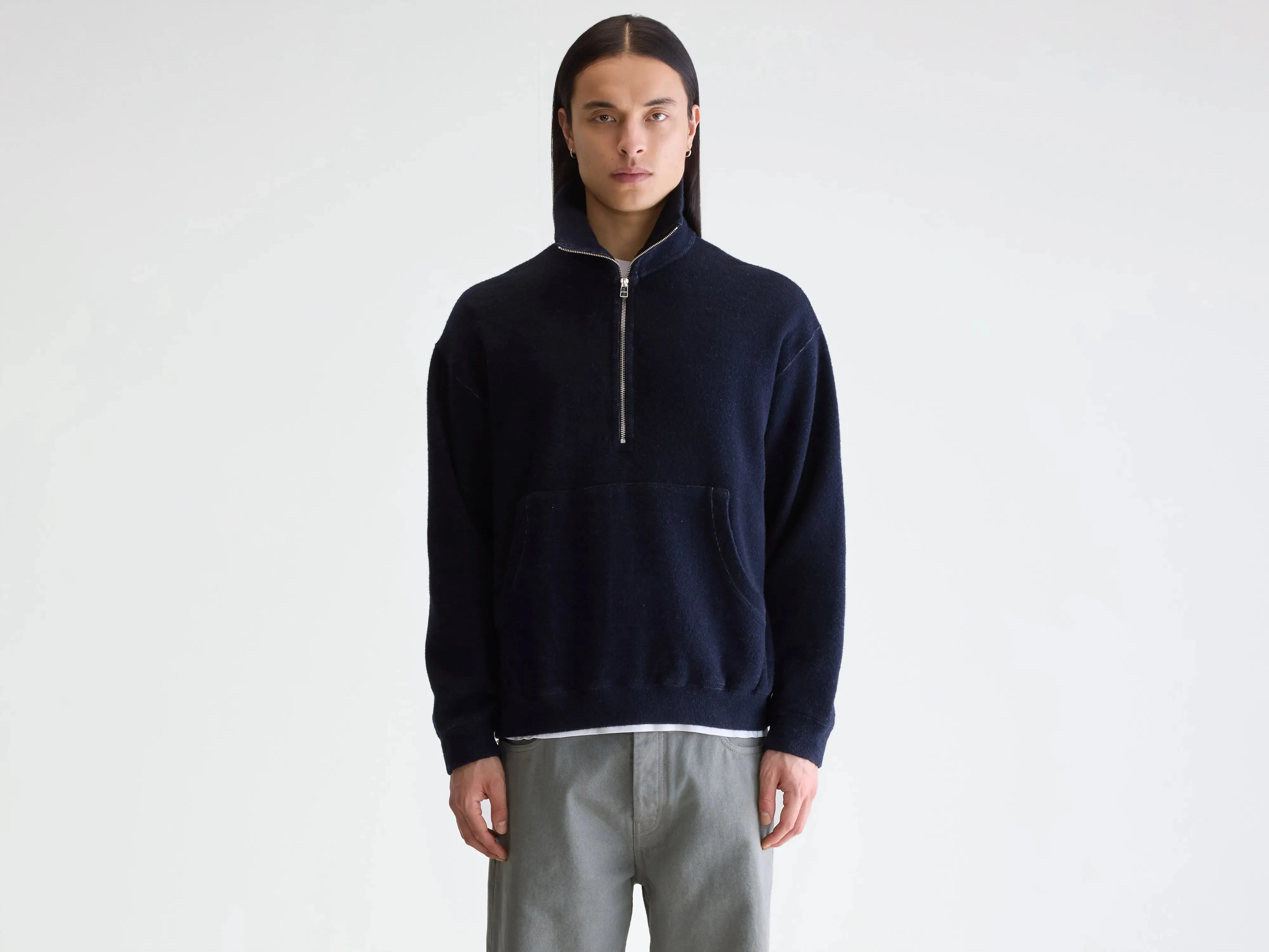 Effortless Style Mabro zipped-collar sweatshirt (252 / M / COMBO B)