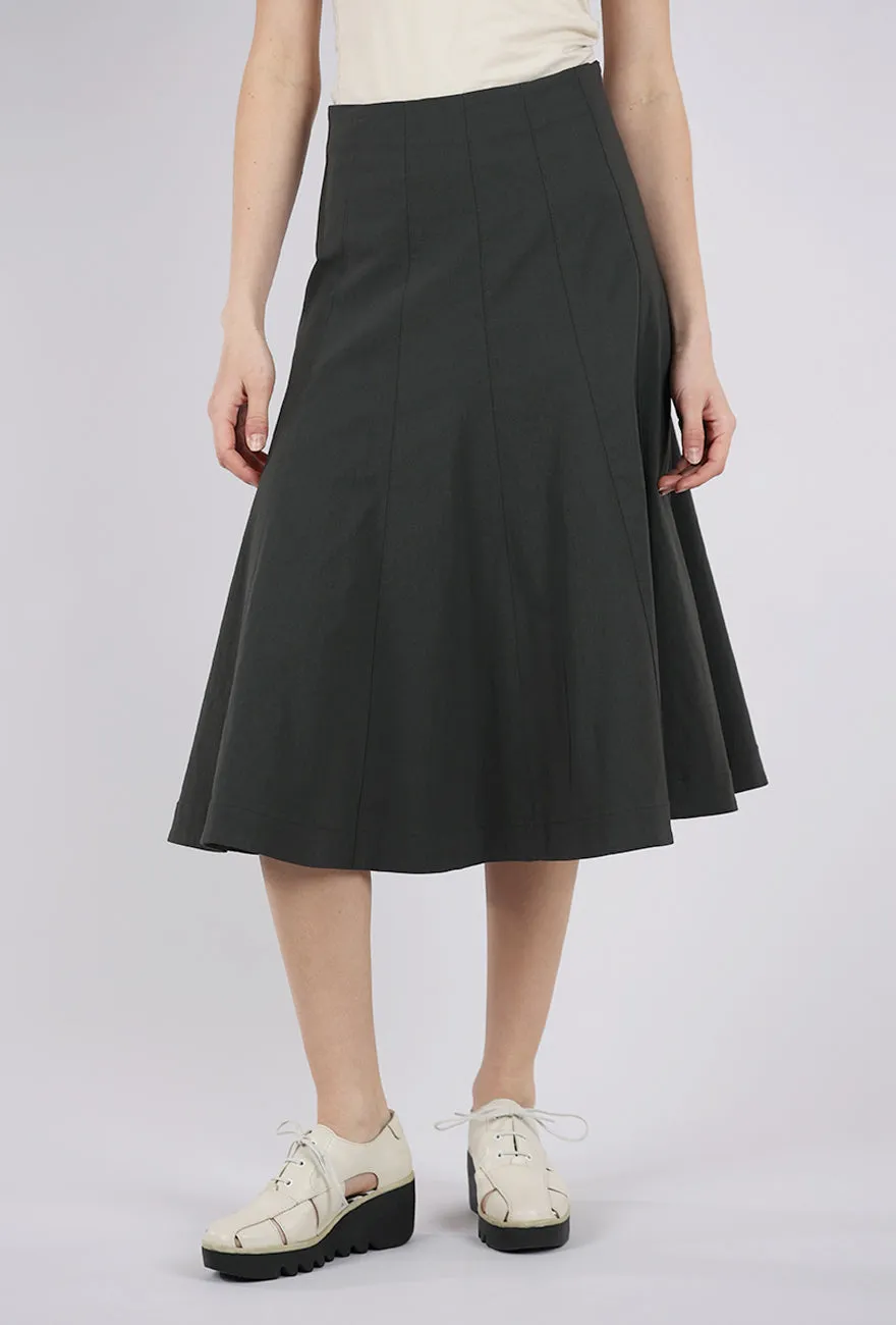 Magic Stretch Swing Skirt, Anthracite Layered Outfit Evening Outing