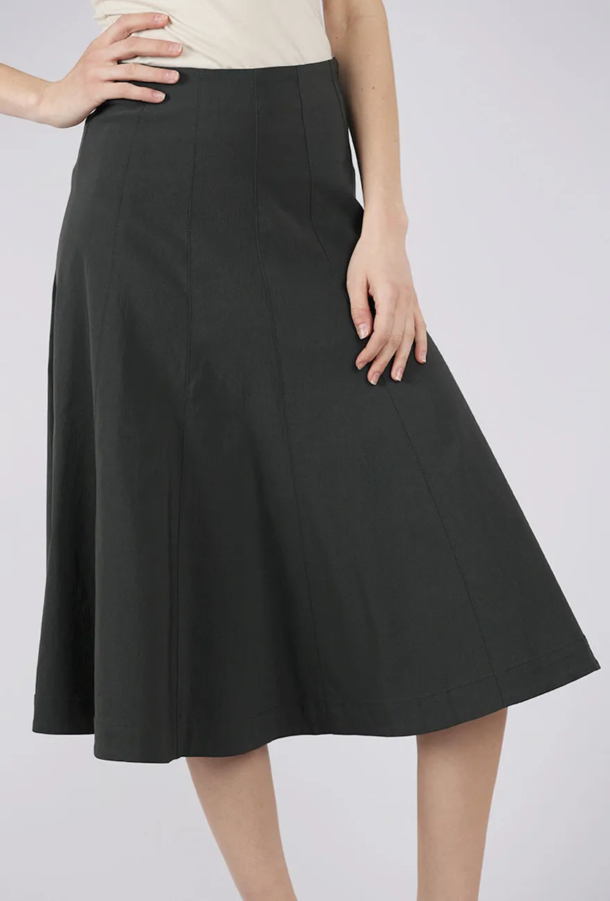 Magic Stretch Swing Skirt, Anthracite Washed Look