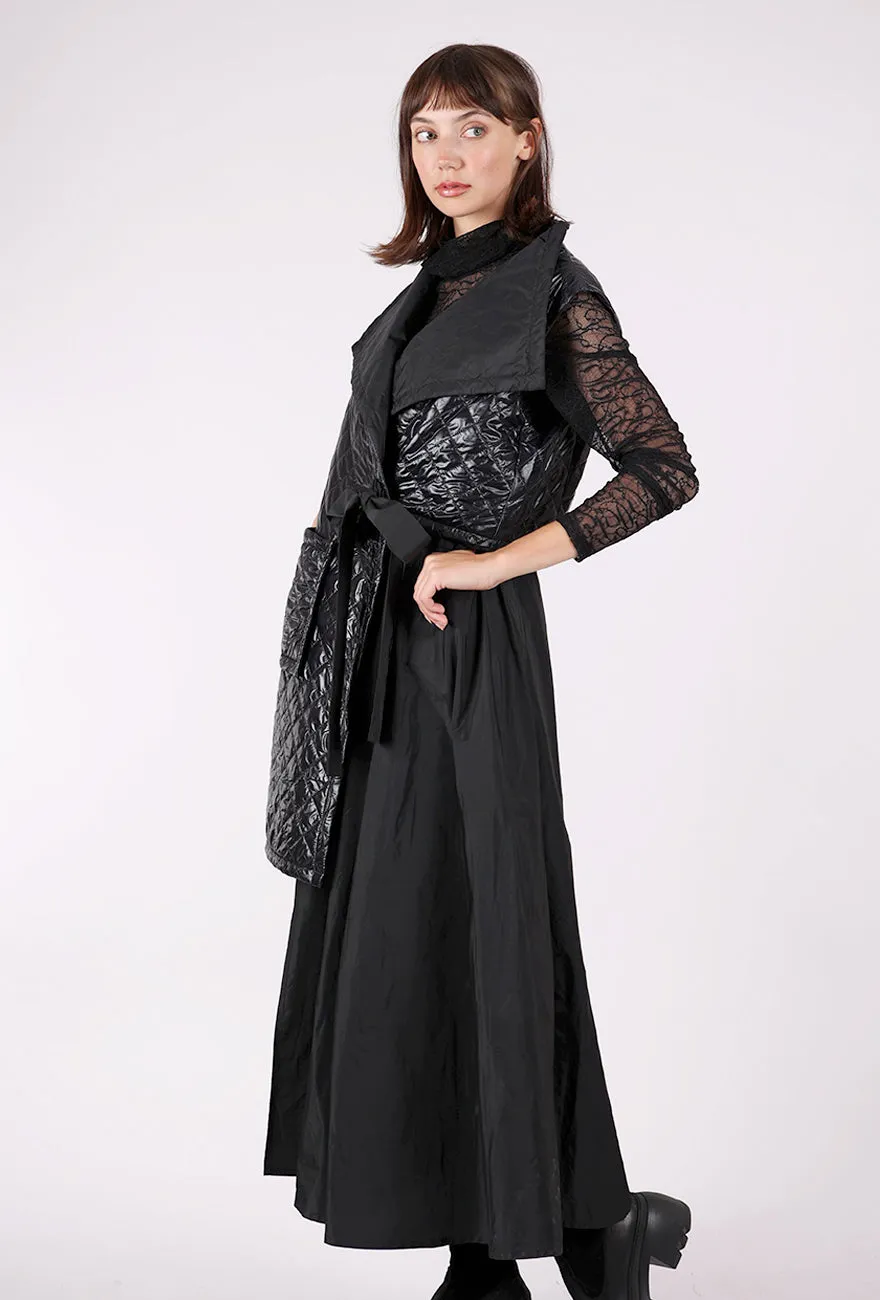 Majt Vest, Black Ribbed Knit