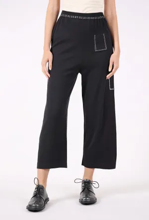 Neutral Tone Multi Purpose Mango Knit Pants, Navy