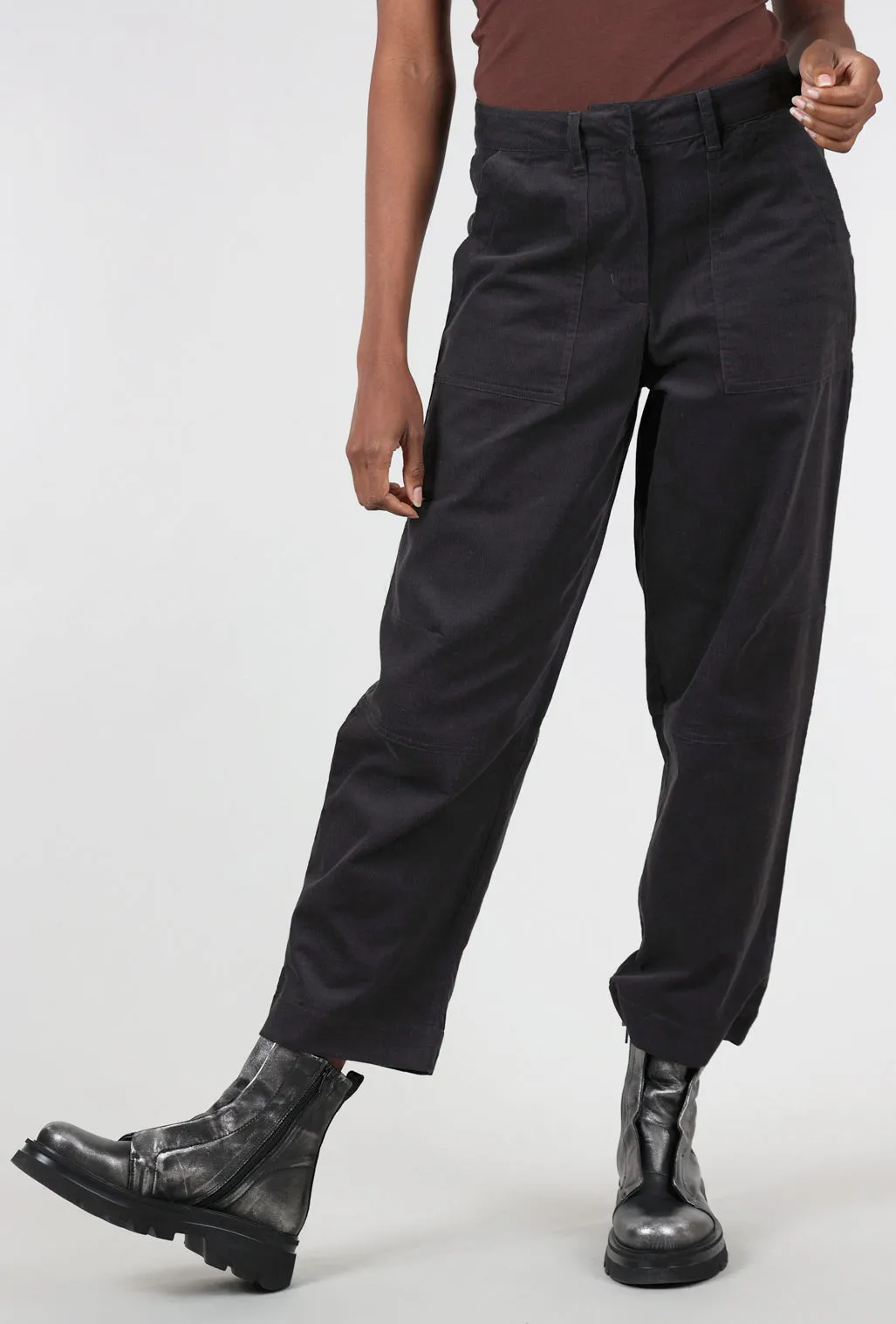 Quick-Dry Material Margate Relaxed Cord Trouser, Gray