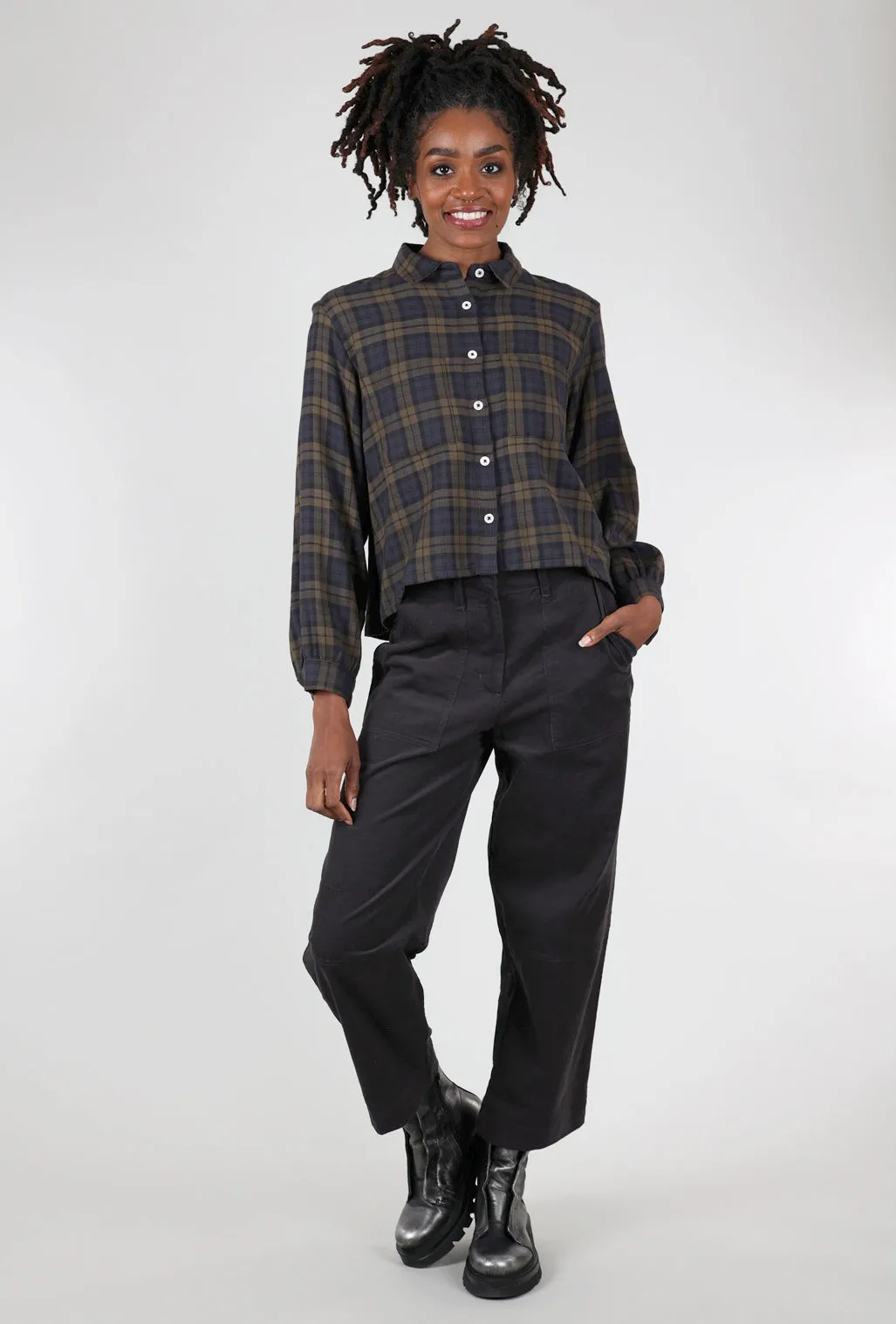 Margate Relaxed Cord Trouser, Gray Comfortable Stretch