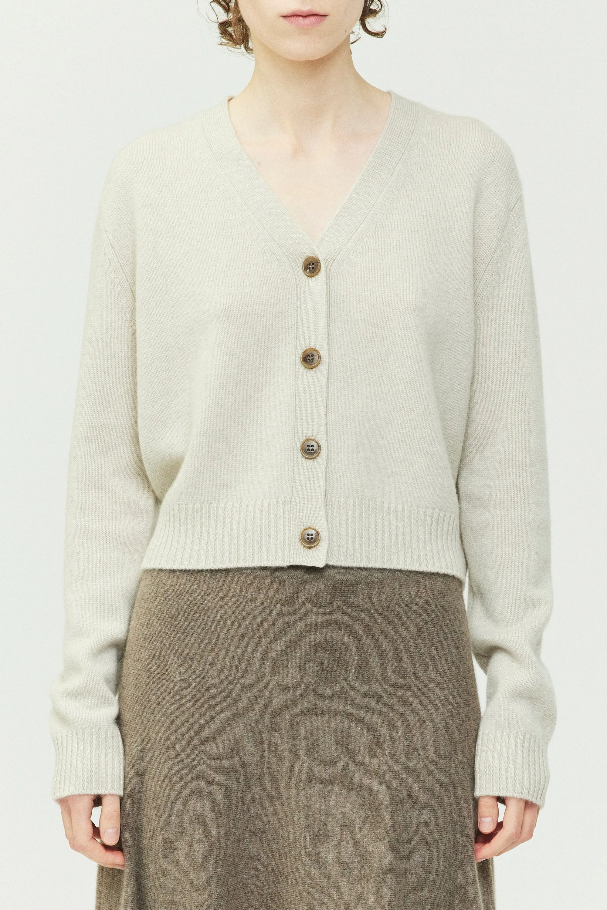 Marion Oyster Cardigan Modern Minimal