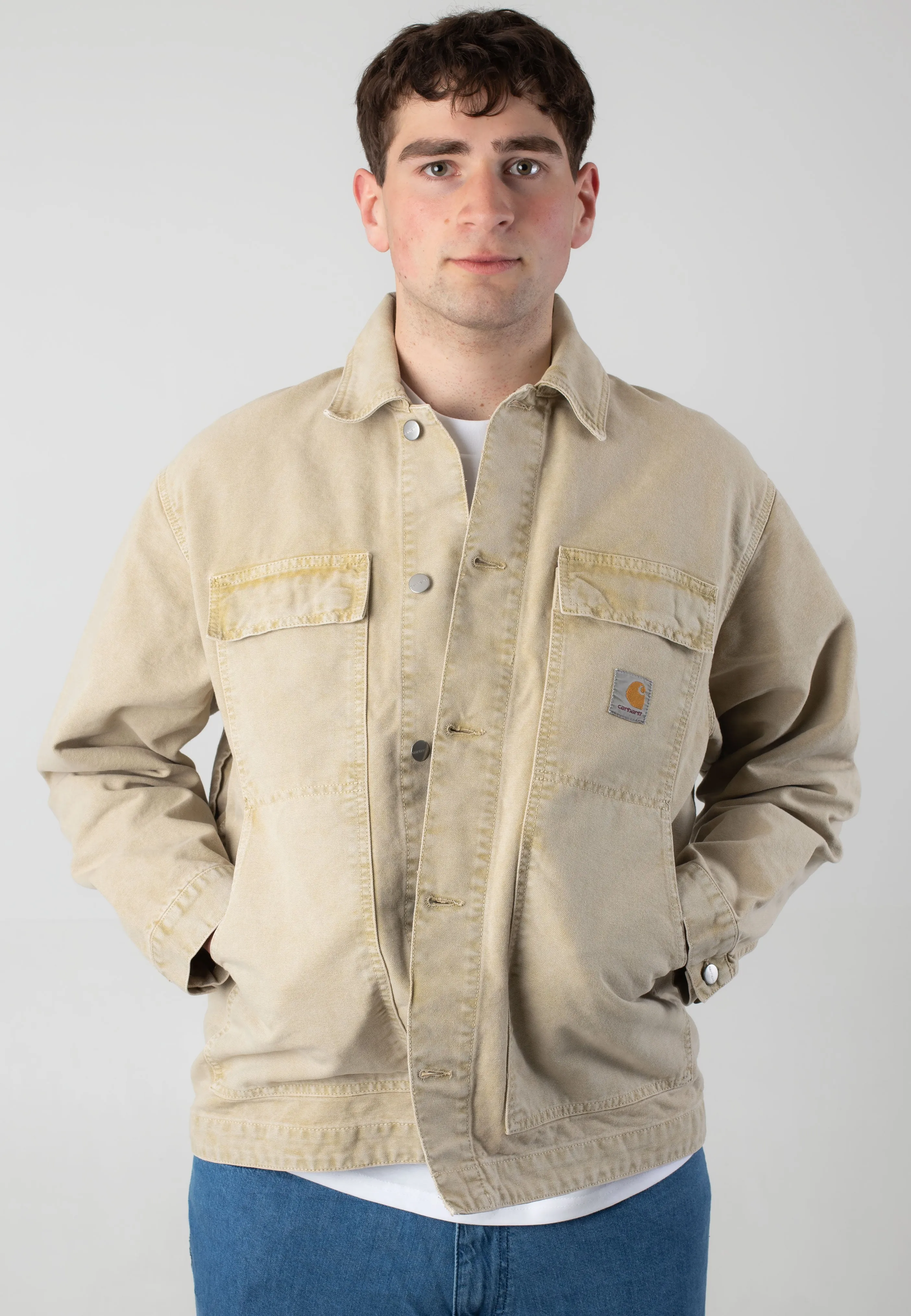 Carhartt WIP - OG Arctic Canvas Dusty H Brown Chalk Wash - Jacket upcycled design
