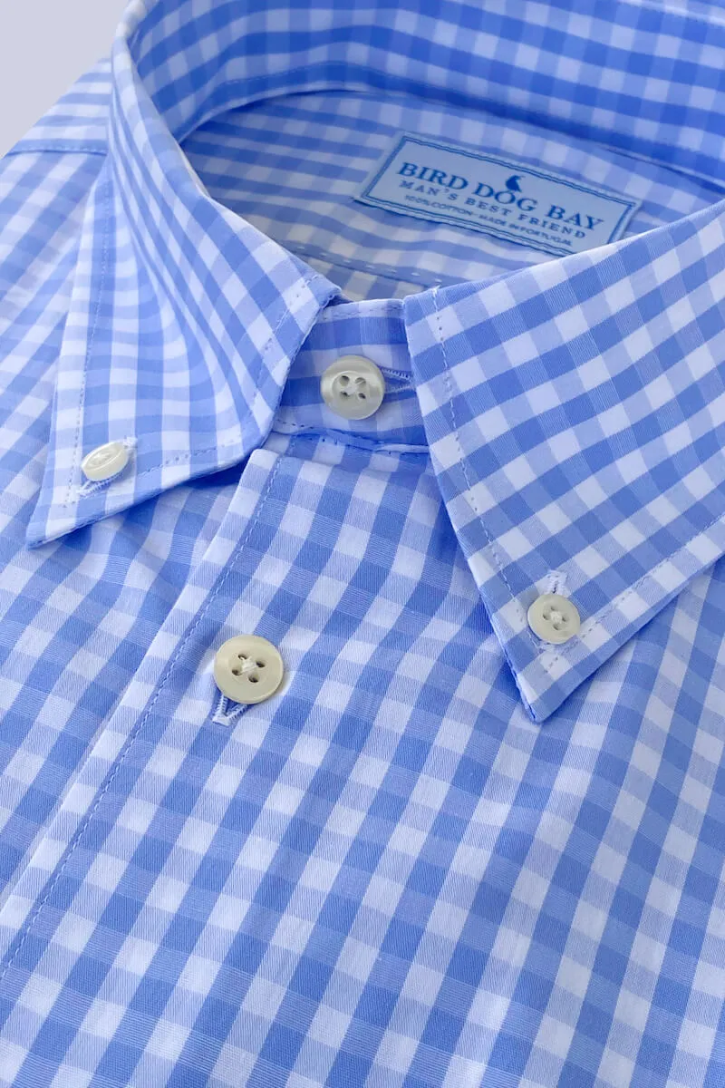 Trendy button-down piece french cuffs Mason: Woven Cotton Shirt - Blue/White