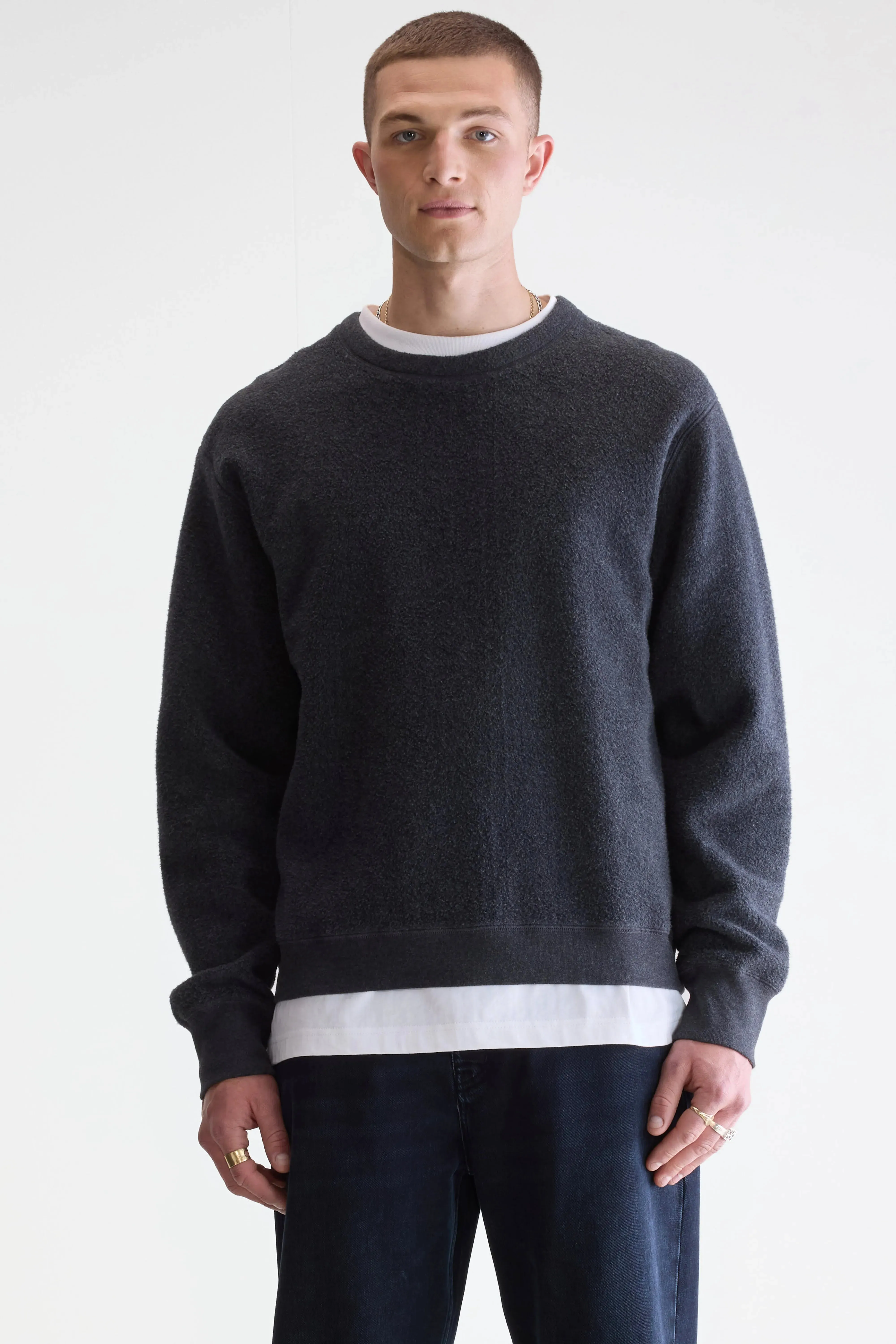 Matt crewneck sweatshirt (252 / M / ANTHRACITE) Quick-Dry Tech