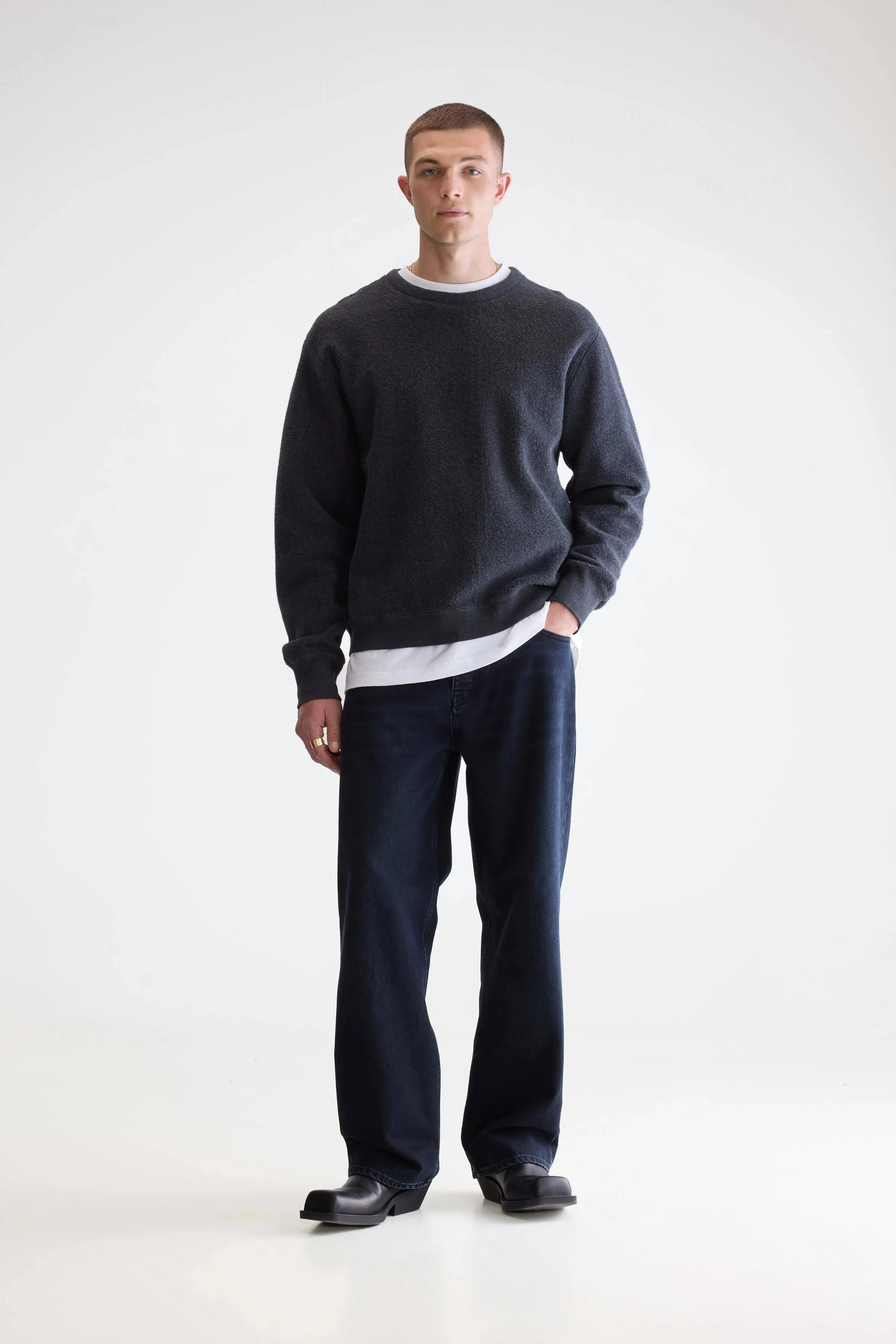 Matt crewneck sweatshirt (252 / M / ANTHRACITE) Quick-Dry Tech