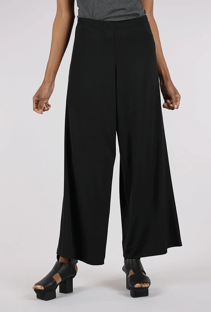 Comfort-First Matte Jersey Wide Pant, Black