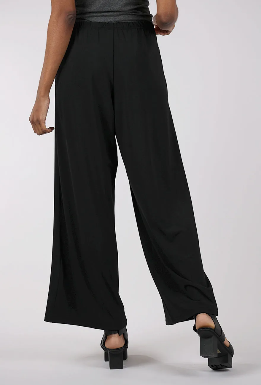 Matte Jersey Wide Pant, Black Flattering Fit