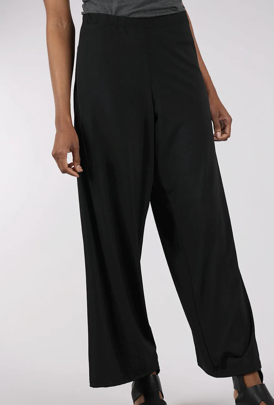 Matte Jersey Wide Pant, Black Flattering Fit