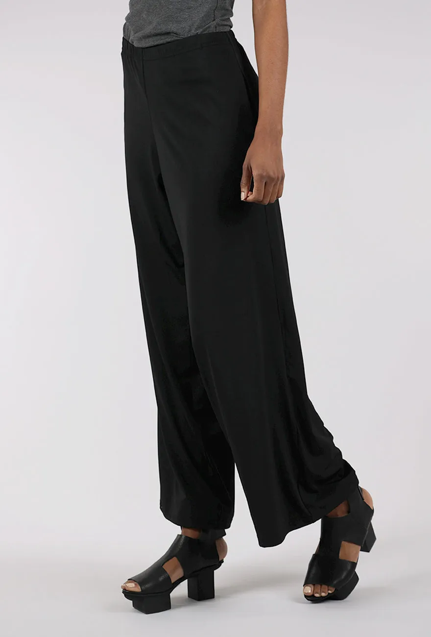 Matte Jersey Wide Pant, Black Flattering Fit