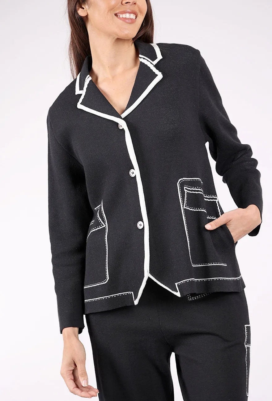 Melon Knit Jacket, Navy Ultra Soft