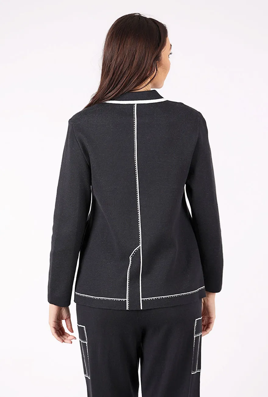 Melon Knit Jacket, Navy Ultra Soft