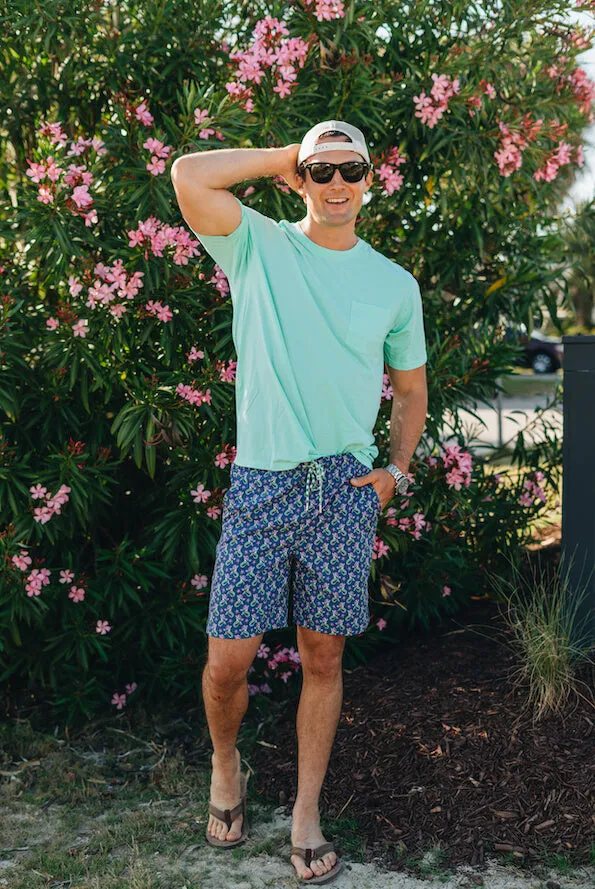 Mermaid Mixer: Swim Trunks - Navy Party Ready
