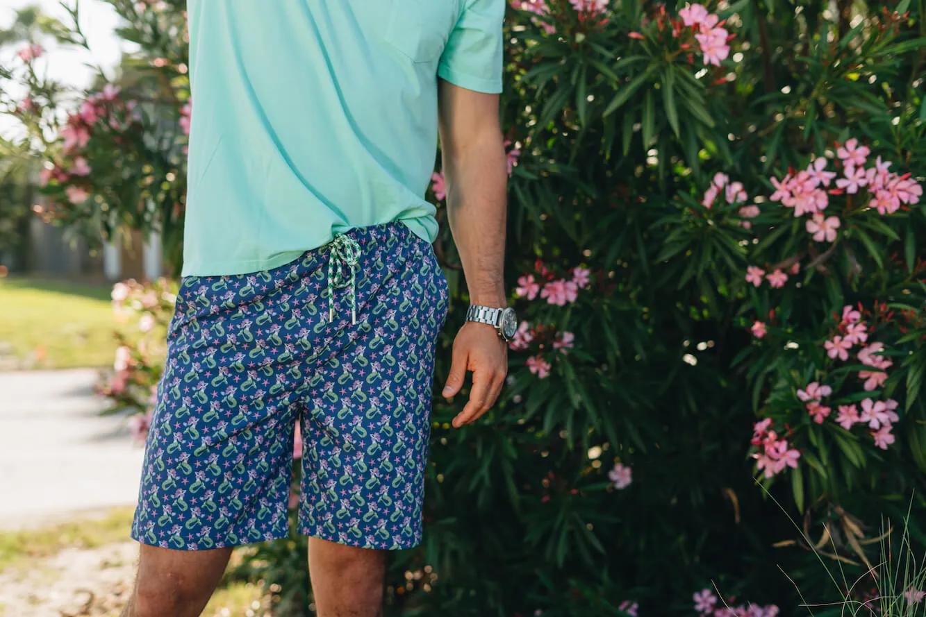 Mermaid Mixer: Swim Trunks - Navy Party Ready