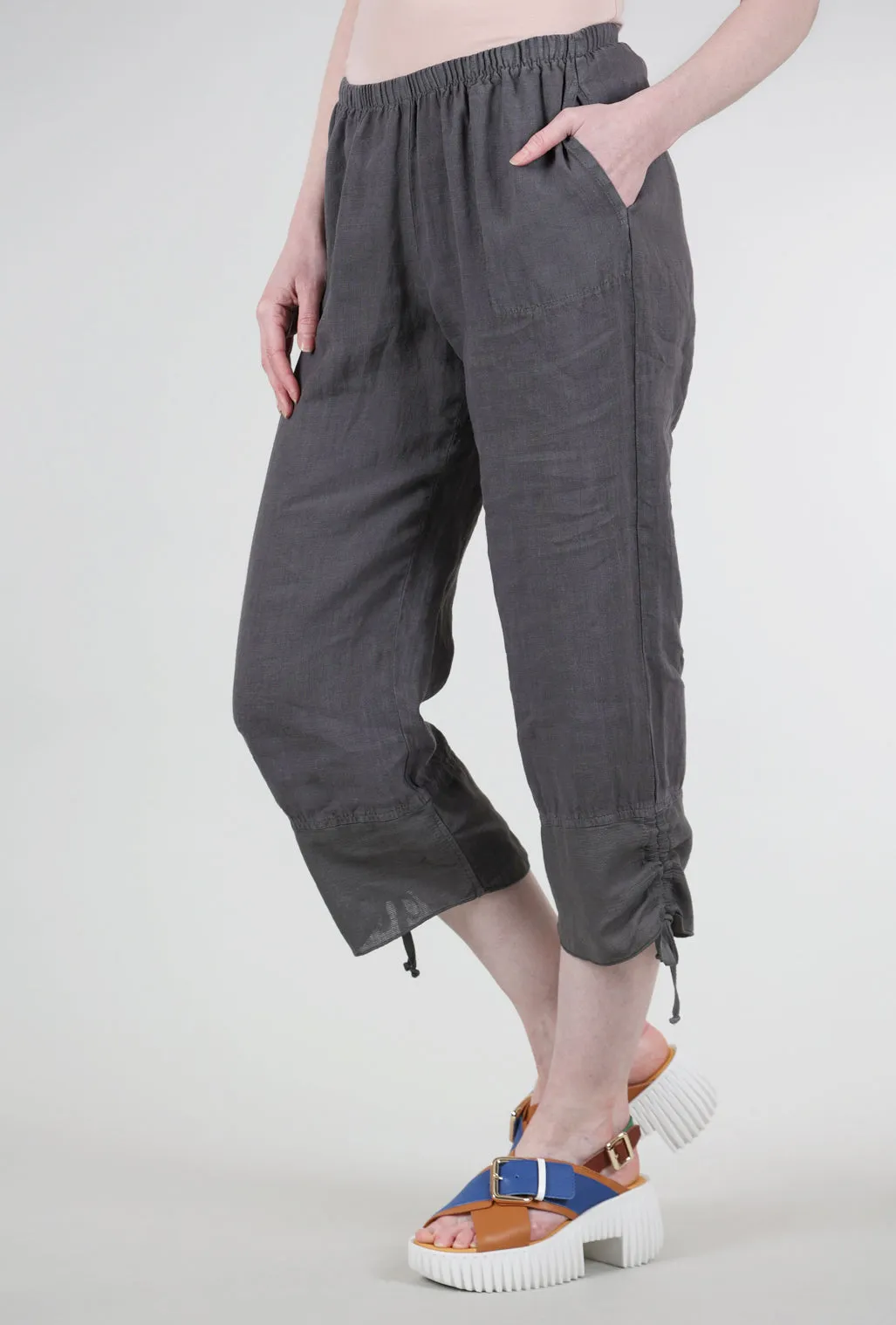 Mesh Hem Crop Pant, Dusk Flattering Design