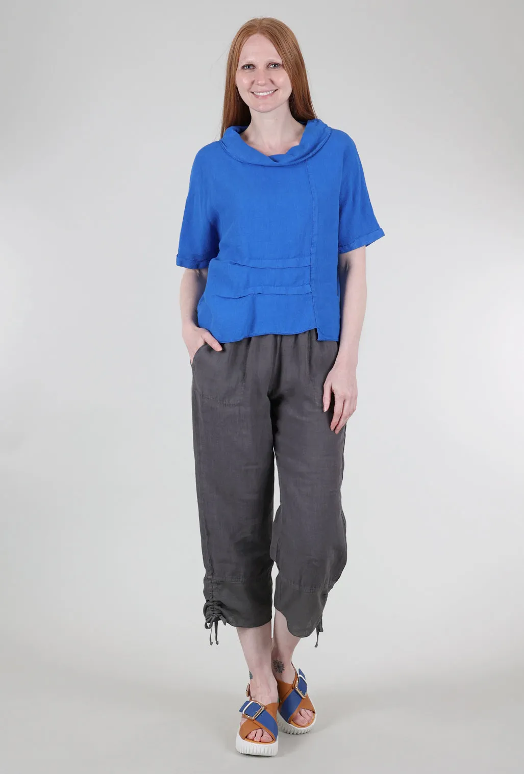 Mesh Hem Crop Pant, Dusk Flattering Design