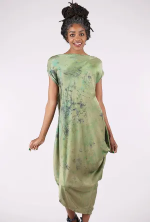 Messy Dye Siren Dress, Olive Kind Glow Nature Inspired